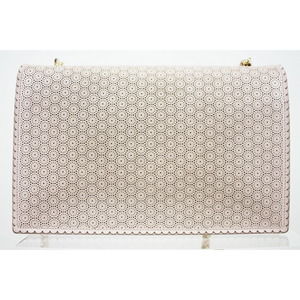 Ferragamo Punching Leather Chain Shoulder Bag Pink Peach